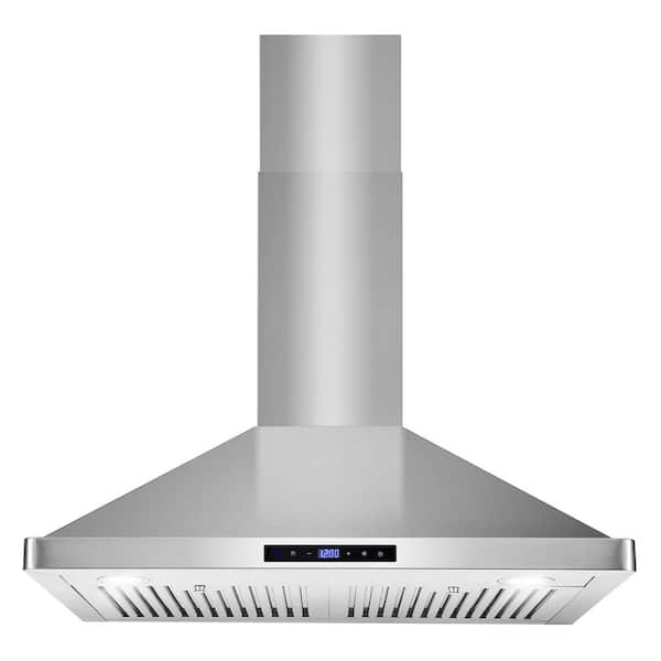 30 in. Ducted Range Hood in Stainless Steel with Touch Controls, LED Lighting and Permanent Filters