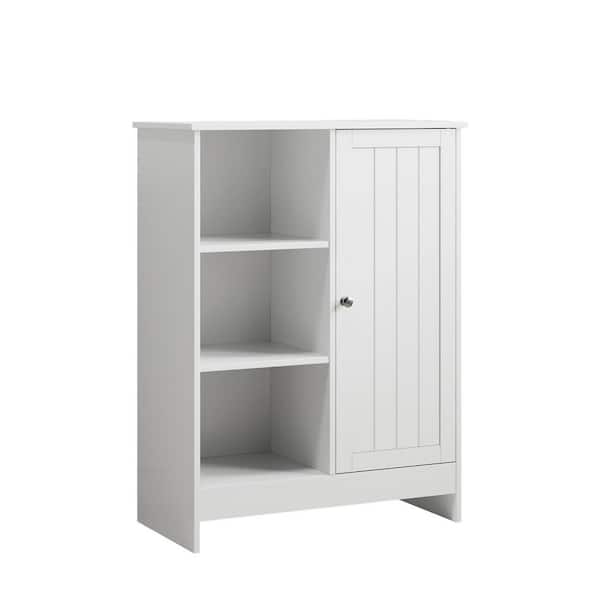 23.62 in. W x 11.81 in. D x 31.5 in. H White Linen Cabinet Storage Cabinet w/ Adjustable Shelf for Bathroom, Living Room