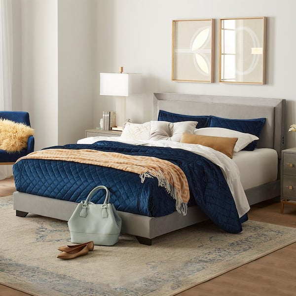 Hillsdale Furniture Anchorage Queen Upholstered Bed with Panel LED ...