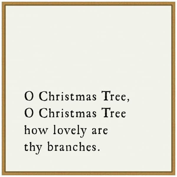 Amanti Art 22 in. O Christmas Tree Christmas Holiday Framed Canvas Box Wall Art