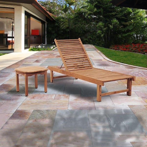 Radcliffe 2-Piece Teak Patio Lounger Set