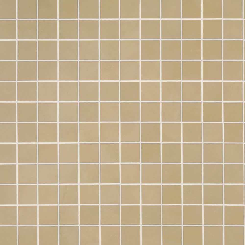 Catlinite 12" x 12" Matte Yellow Porcelain Mosaic Tile