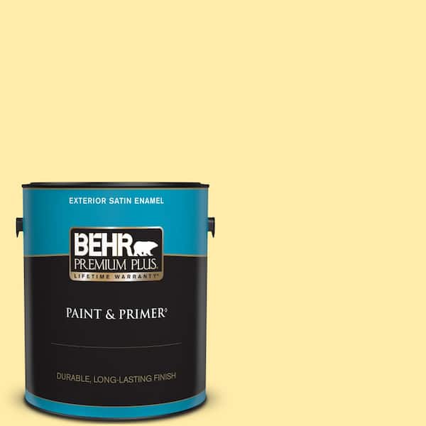BEHR PREMIUM PLUS 1 gal. #P300-3 Rite of Spring Satin Enamel Exterior Paint & Primer