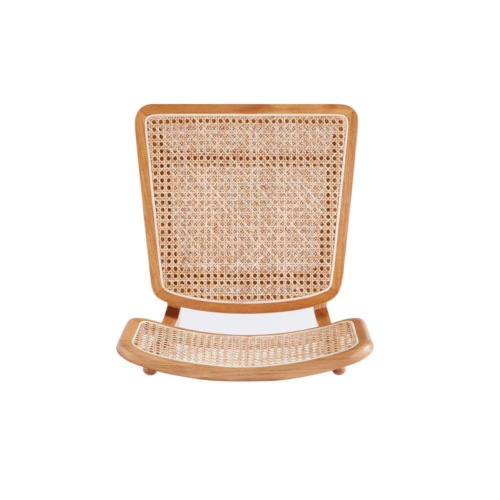 Giverny Natural Ash Wood and Rattan Armless Dining Chair