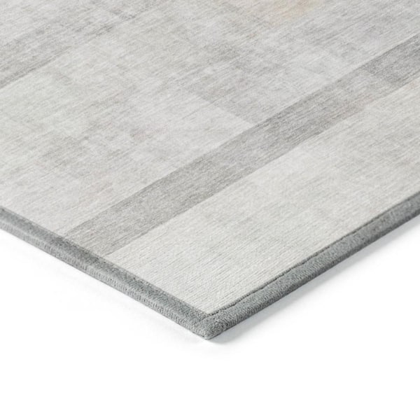 Taupe 2 ft. x 3 ft. Woven Solid Color Rectangle Indoor/Outdoor Area Rug