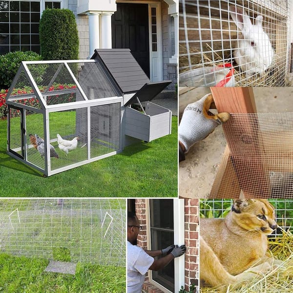 ATENGNES 48 in. x 100 ft. 23-Gauge Galvanized 1/4 in. Chicken Wire Hardware Cloth Fencing Netting Mesh Rolls Garden Rabbit Fence