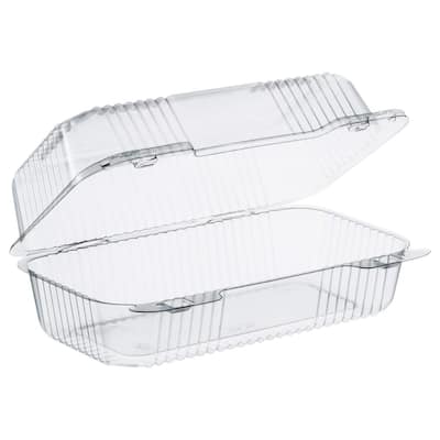 DART 5.4 in. x 9 in. x 3.5 in. Clear StayLock Clear Hinged Lid Containers (250-Carton)