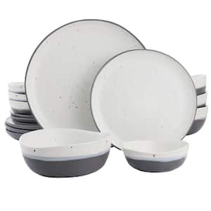 Rhinebeck 16-Piece Blue Round Stoneware Dinnerware Set
