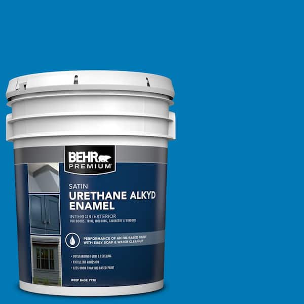 5 gal. #P500-6 Deep River Urethane Alkyd Satin Enamel Interior/Exterior Paint