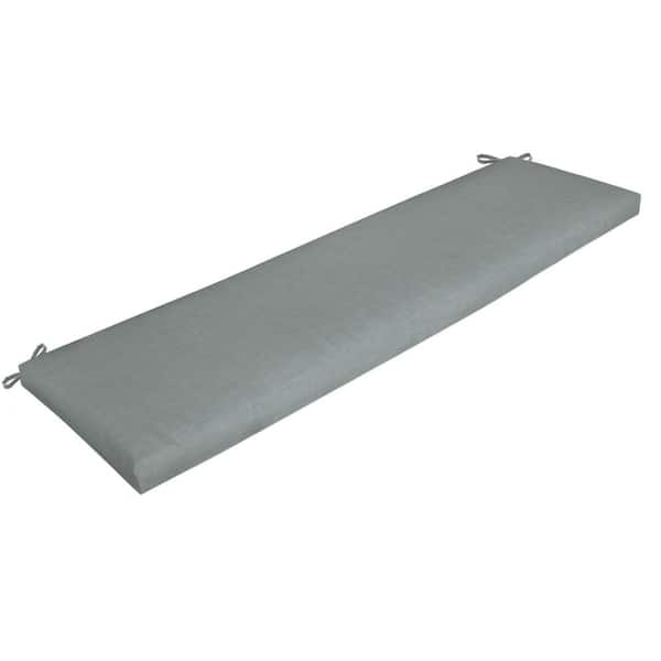 ARDEN 46 in. x 17 in. Rectangle Outdoor Bench Cushion in Stone Grey Leala