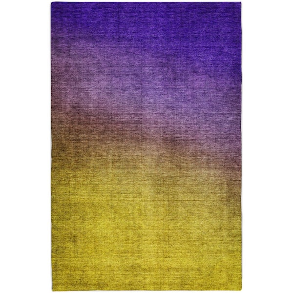 Dream Shag Premium Machine Washable Abstract ADS587 Purple 9 ft. x 12 ft. Area Rug