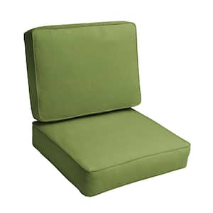 23.5 x 23 Deep Seating Outdoor Corded Cushion Set in Sunbrella Spectrum Cilantro