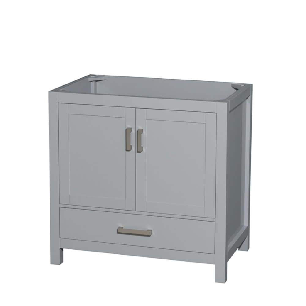 Sheffield 35 in. W x 21.5 in. D x 34.25 in. H Single Bath Vanity Cabinet without Top in Gray price history on PriceWatchPro