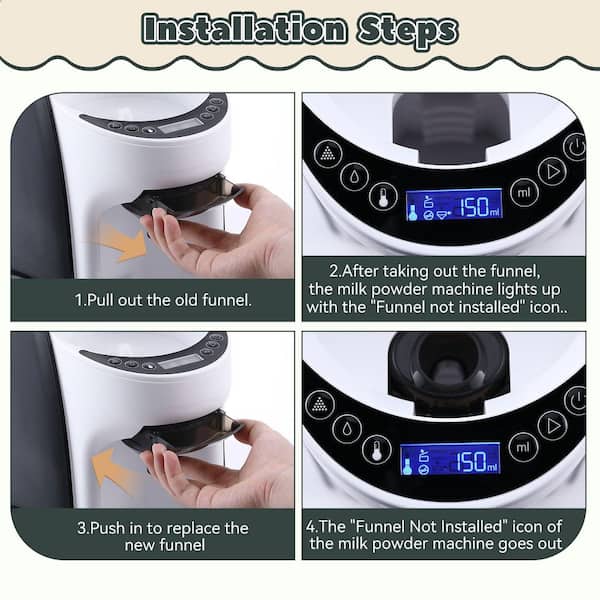 Wudkey 4-Pack Gray Polypropylene Baby Formula Dispenser