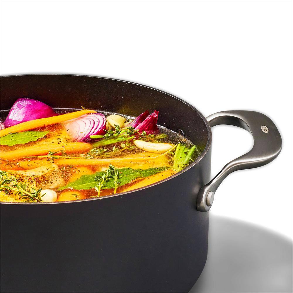 OXO 5QT Black Aluminum Nonstick Stock Pot with Lid