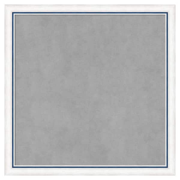 Amanti Art Morgan White Blue 22 in. x 22 in Framed Magnetic Board