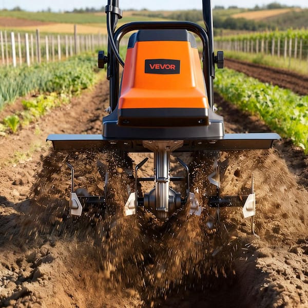 Corded Electric Tiller, 18 in. Tilling Width Garden Rototiller, 15-Amp Motor Heavy-Duty Tilling Machine, Cultivator
