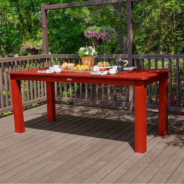 Highwood Table Rectangular Recycled Plastic Outdoor Counter Height Table