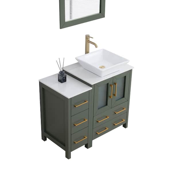 Vanity Art Ravenna 36 in. Single Sink Freestanding Vintage Green