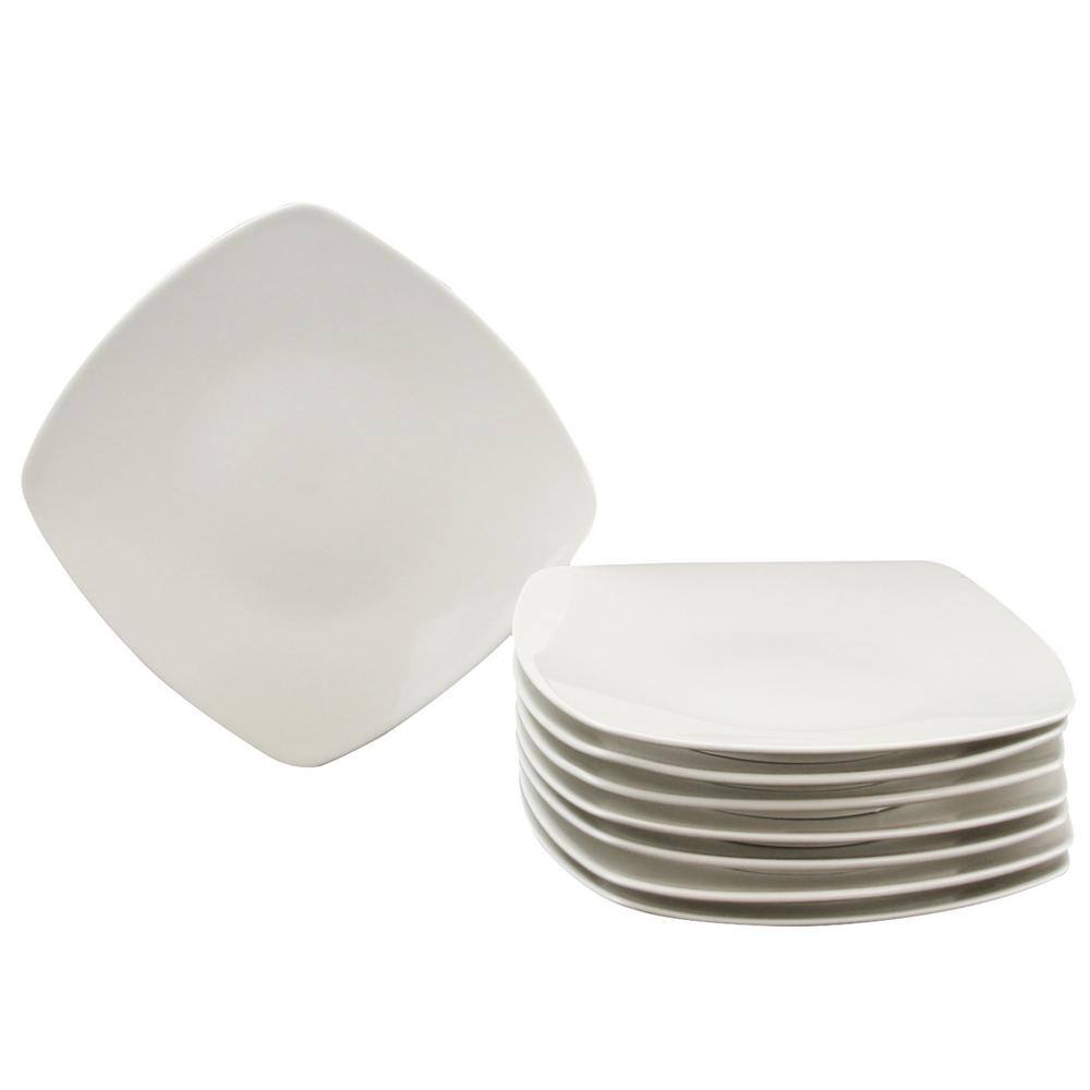 Buy Zen Buffetware White Square Dinner Plates (Set of 8) Online at