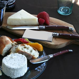Laguiole 3-Piece Large Pakkawood Cheese Knife Set