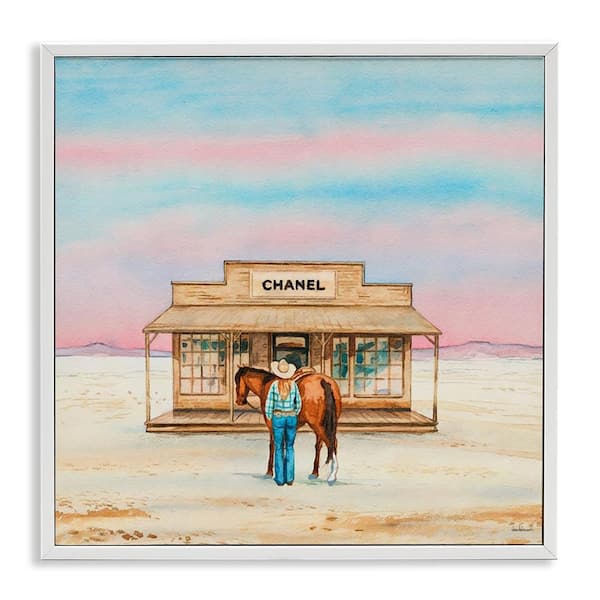 Stupell Industries Glam Shopping in Desert by Amanda Greenwood White Framed Nature Giclee Art Print 17 in. x 17 in.