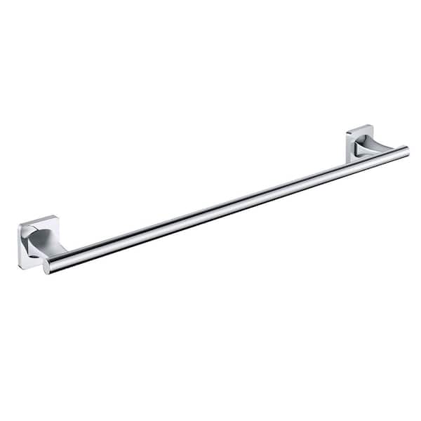 Bathroom 24 in. Wall Mounted Single Towel Bar Anti-Spotting Towel Holder in Polished Chrome