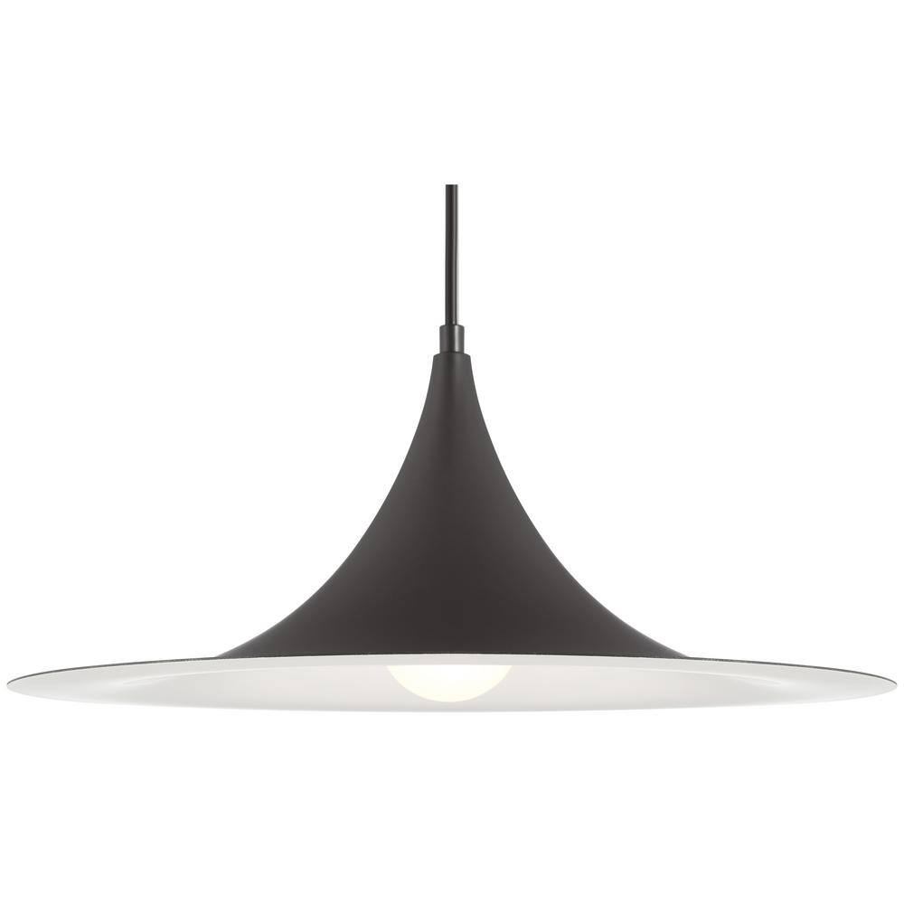Costa Matte Black and White LED Pendant Light