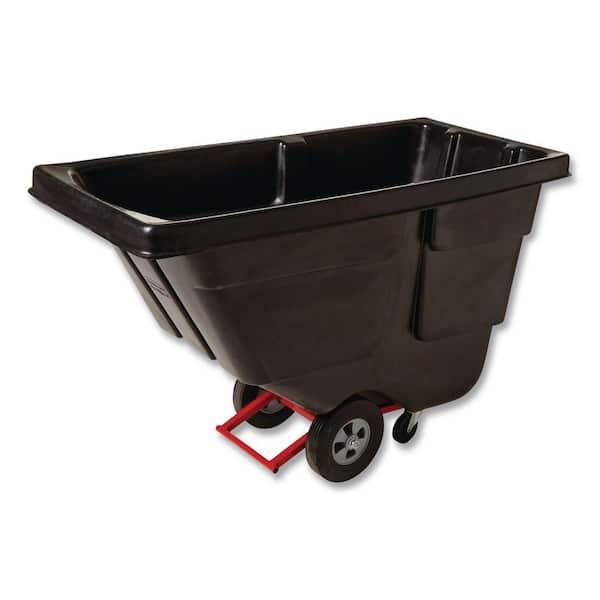 Black Plastic 450 lbs. Capacity 202 Gal. Rotomolded Tilt Truck