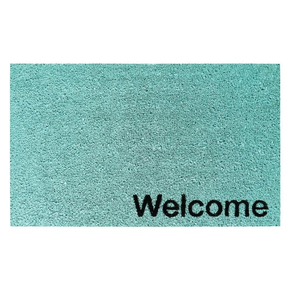 Calloway Mills Collins Cyan Pastel Welcome Doormat, 24" x 36"