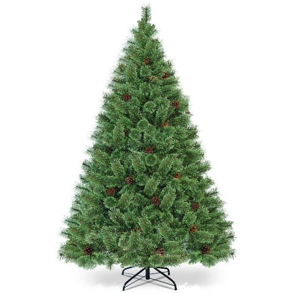 WELLFOR Remote Control Tree 6-ft Pre-lit Flocked Artificial Christmas Tree  with LED Lights in the Artificial Christmas Trees department at