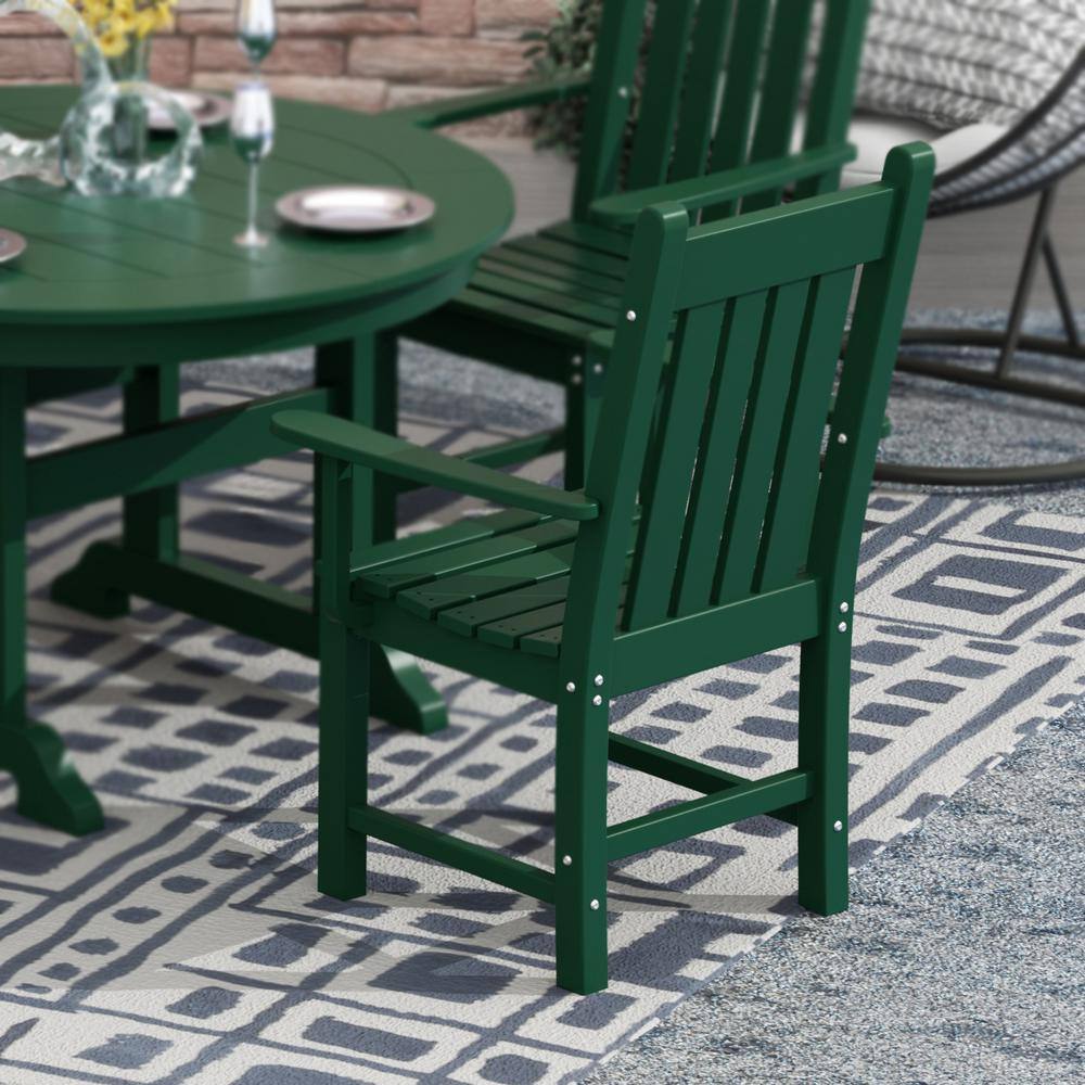 Laguna Dark Green Outdoor Patio Dining Armchair