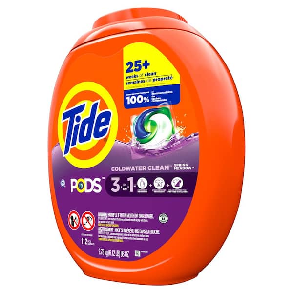 Tide PODS Liquid Laundry Detergent Soap Pacs, Spring Meadow Scent, 168 ct.