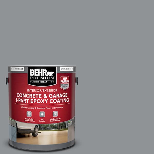 1 gal. #PPU26-05 Flint Gray Self-Priming 1-Part Epoxy Satin Interior/Exterior Concrete and Garage Floor Paint