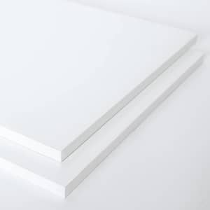 Melamine White Shelf Board (Common: 3/4 in. x 15- 3/4 in. x 8 ft.; Actual: 0.75 in. x 15.75 in. x 97 in.)