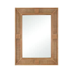 Isadora 29.5 in. W x 39.5 in. H Wood Natural Wall Mirror