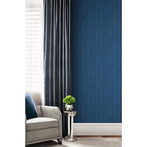 Jungle Stripe Blue Paper Non - Pasted Strippable Wallpaper Roll (Cover 56.05 sq. ft.)