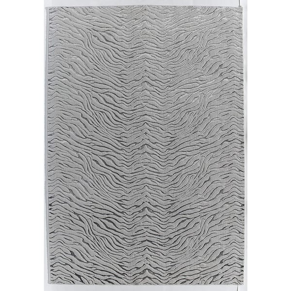 Rugs America Hazel Gray Tiger 8 ft. x 10 ft. Area Rug