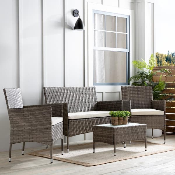 rattan seat set