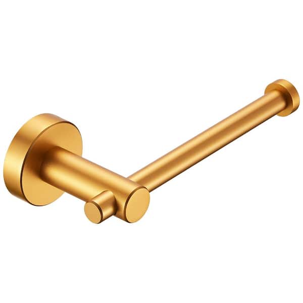 Sylanor Nest Pro Wall Mounted Single Post Toilet Paper Holder Bath Hardware Accessory in Brushed Gold