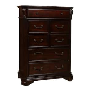 40 in. Brown 7-Drawer Chest of Drawers