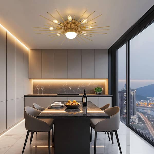 LUMiRiSE / ≠encore. Antizer White Flower-Shaped Flush Mount Ceiling Light