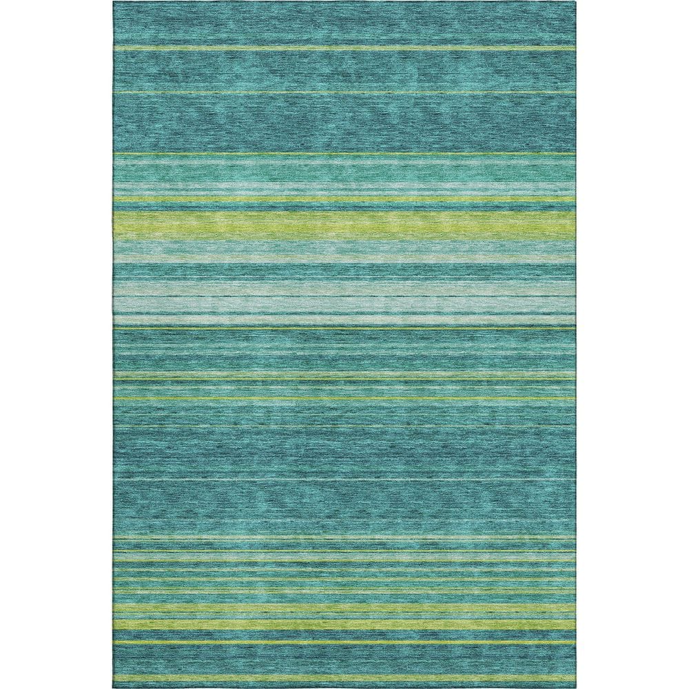 Mayfield Premium Machine Washable Abstract AMF979 Teal 8 ft. x 10 ft. Area Rug price history on PriceWatchPro