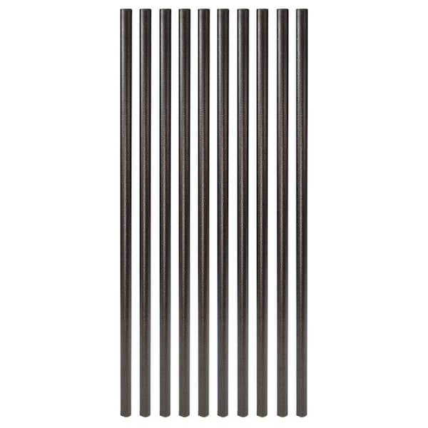 Fortress Railing Products 26 in. x 3/4 in. Antique Bronze Steel Round Deck Railing Baluster (10-Pack)