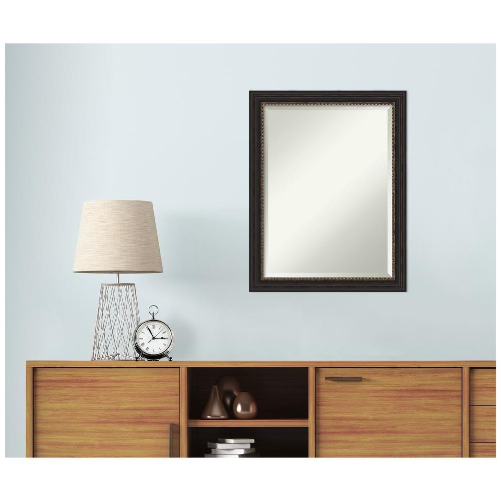 Accent Bronze Narrow 21.5" x 27.5" Rectangular Bathroom Vanity Mirror
