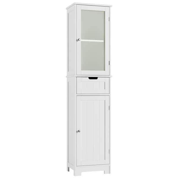 HOMCOM 67 Free Standing Bathroom Storage Cabinet - White