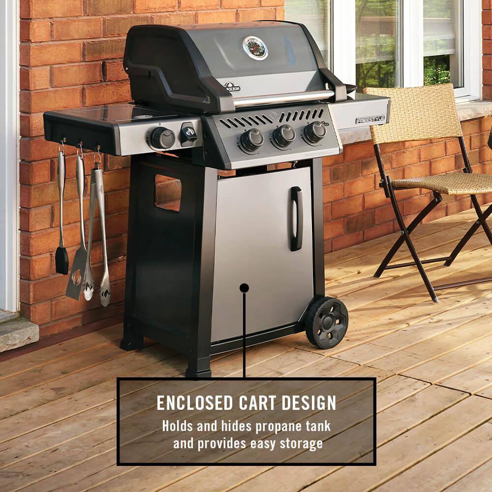 Napoleon Freestyle 365 Graphite Grey Propane Gas Grill with Stainless Steel Burners