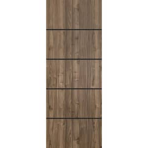 18 in. x 20 in. Solid Wood with Honeycomb Walnut Color Interior Door Slab