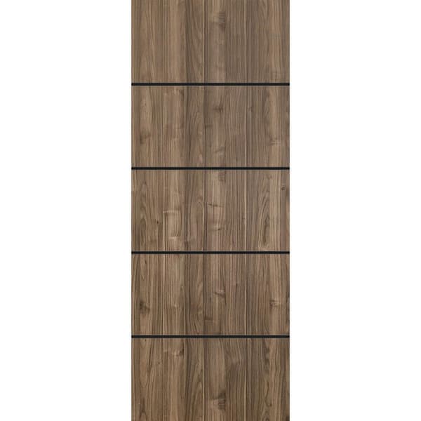 30 in. x 32 in. Solid Wood with Honeycomb Walnut Color Interior Door Slab