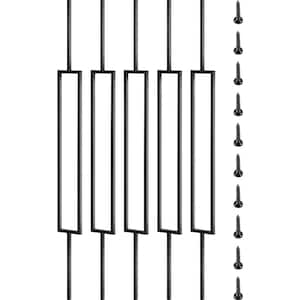 44 in. L x 0.5 in. W Deck Balusters 10-Pack Metal Deck Spindles Iron Deck Railing for Wood and Composite Deck Stylish